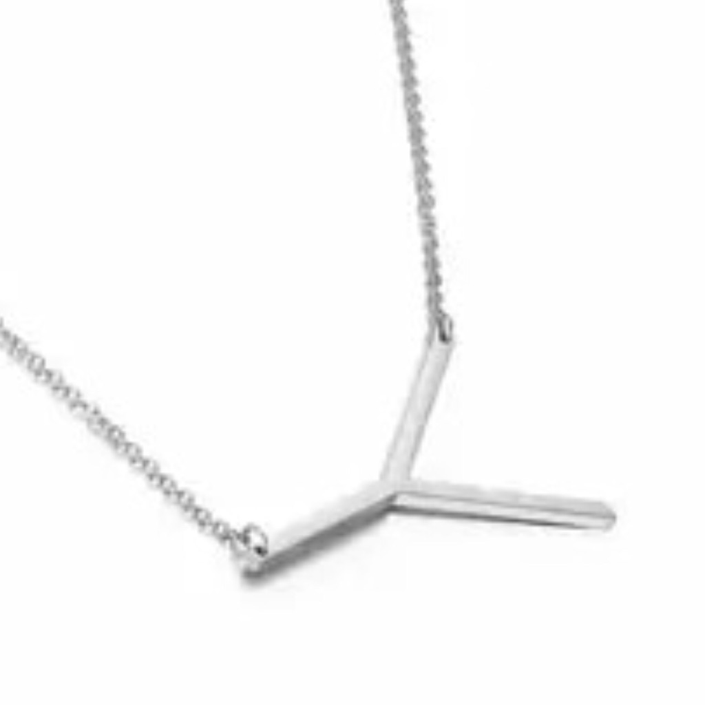 Y Letter Adjustable 16” To 20” Long Necklace Nw